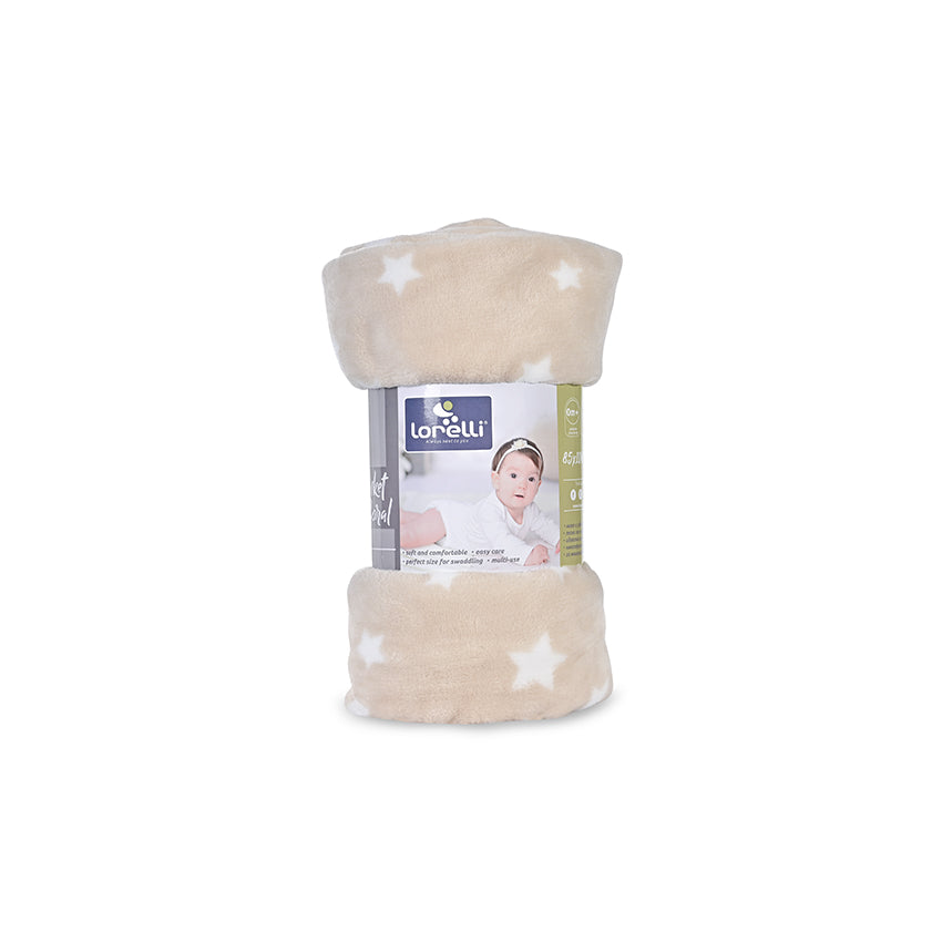 Pătură Coral 85/100 Bej cu Stele