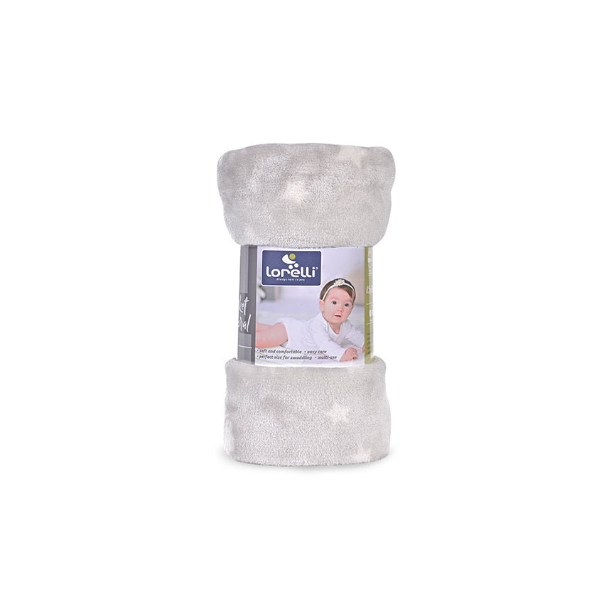 Pătură Coral 85/100 Gri cu Stele