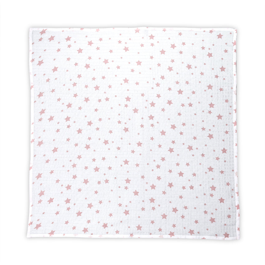 Памучна Пелена 80 80 См White With Rose Stars Lorelli Classic