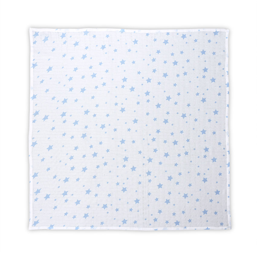 Памучна Пелена 80 80 См White With Aquatic Stars Lorelli Classic