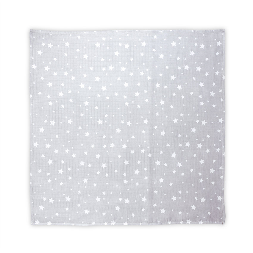 Памучна Пелена 80 80 См Grey With Stars Lorelli Classic