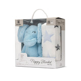 Nappy Одеяло Бяло Със Синьо Слонче Lorelli Classic