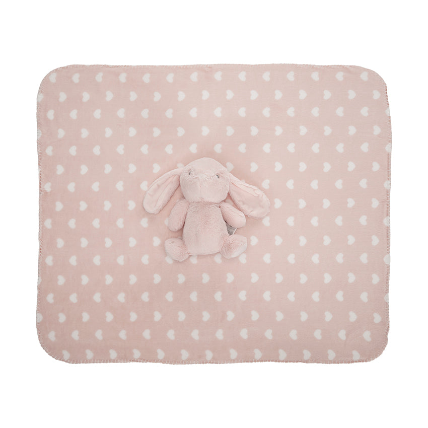 Nappy Одеяло Прасковено Розово Със Зайче Lorelli Classic