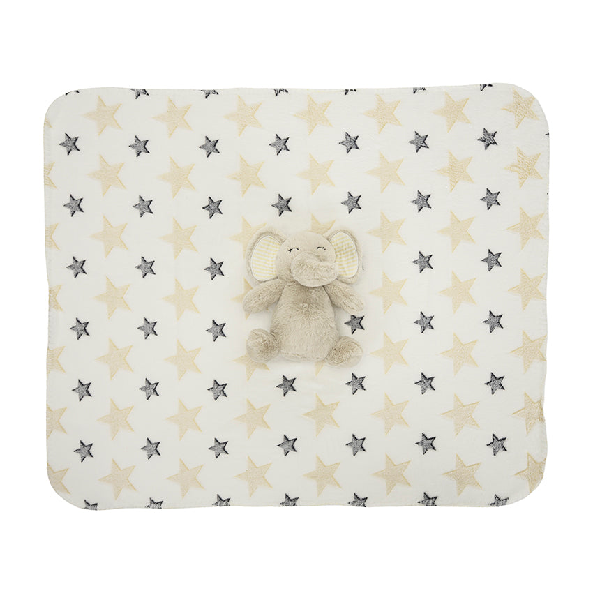 Nappy Одеяло Бяло С Бежово Слонче Lorelli Classic