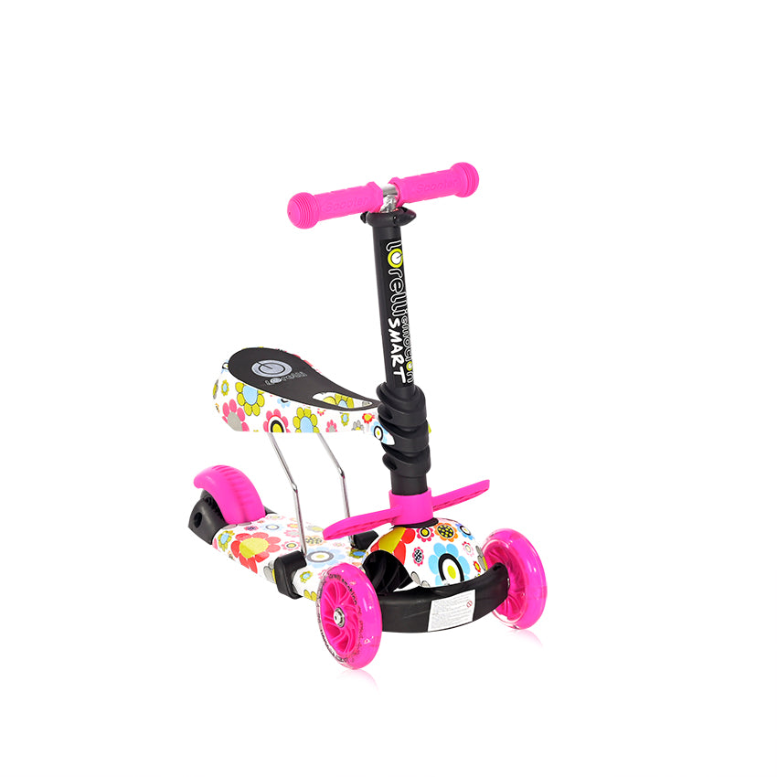 Тротинетка Smart Pink Flowers - Тротинетки - Lorelli Emotion - BebeMama