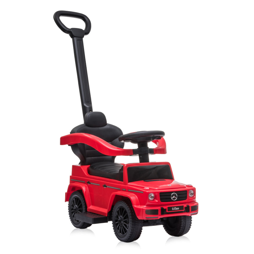 Кола За Яздене Mercedes Benz G350d+дръжка Червена Lorelli