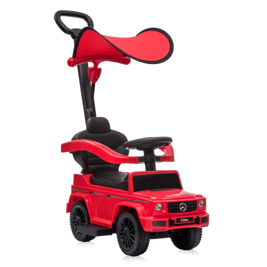 Кола За Яздене Mercedes G350d+дръжка+сенник Червен Lorelli