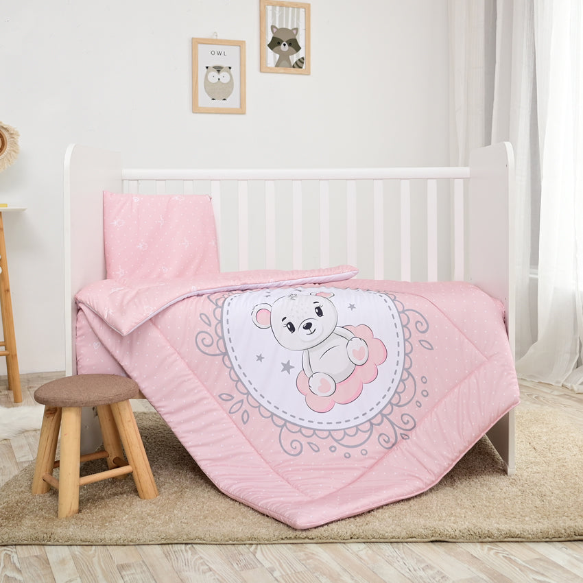 Сет Cosy 3 Части Ранфорс Мечо Розово Lorelli Classic