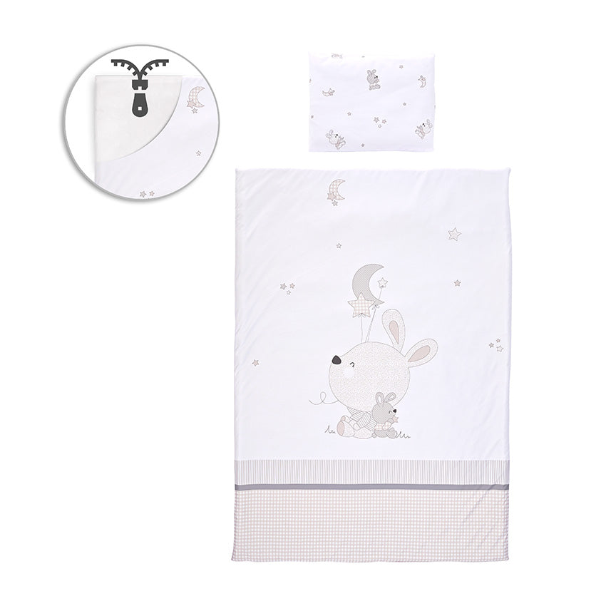 Set confortabil 5 piese Ranforce 2024 Iepuri mici gri