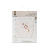 Хавлия 90 90 См С Качулка И Бродерия Бяла Lorelli Classic