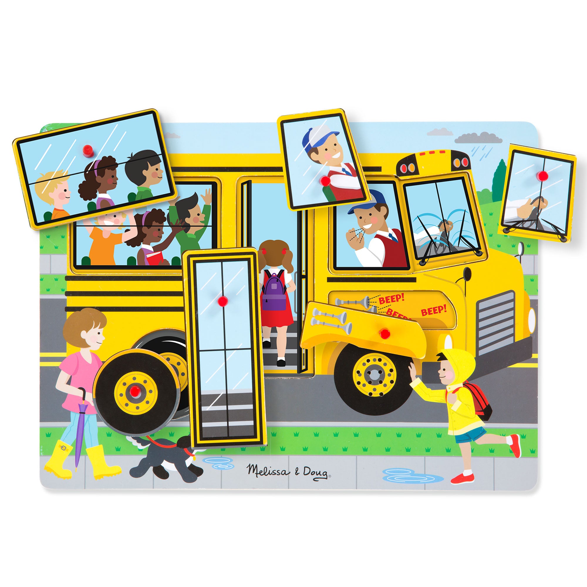 Puzzle cu autobuz și sunete