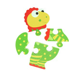 Puzzle din lemn cu dinozauri