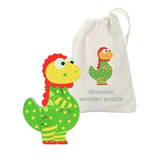 Puzzle din lemn cu dinozauri