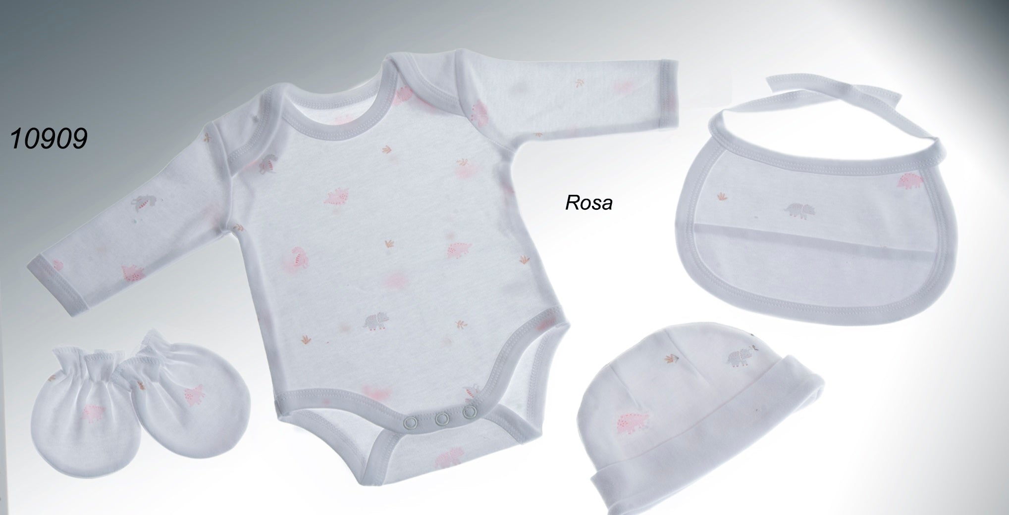 Gamberritos Комплект За Изписване На Новородено, 4 Части, Розово