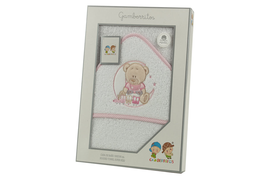 Gamberritos Хавлия 100Х100 См., Мече Розов Кант