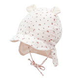 Maximo Лятна Шапка Муселинова Розова С Цветя, Защитна Upf15+ Р-Р 45