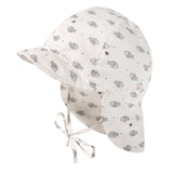 Pălărie de vară Maximo albă cu pești, protecție UPF50+