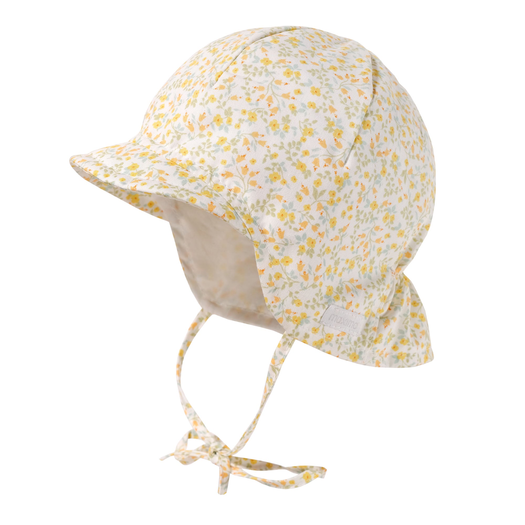 Maximo Лятна Шапка Бяла С Жълти Нарциси, Защитна Upf50+