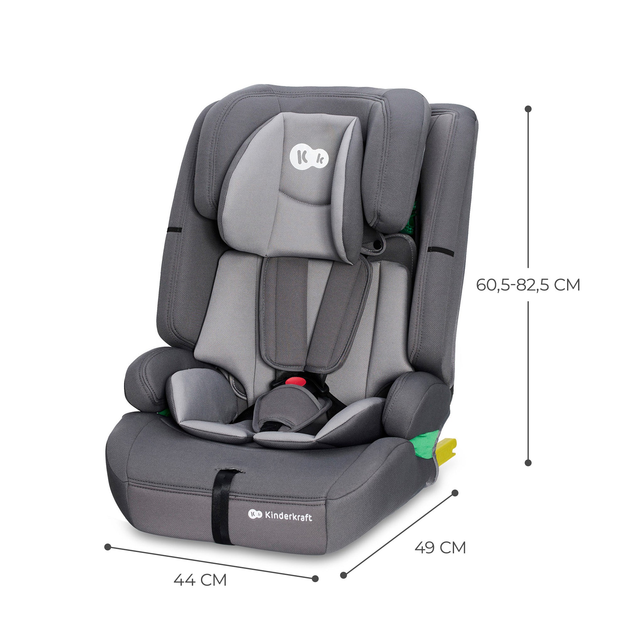 Safety Fix 2 Столче За Кола Grey Kinderkraft