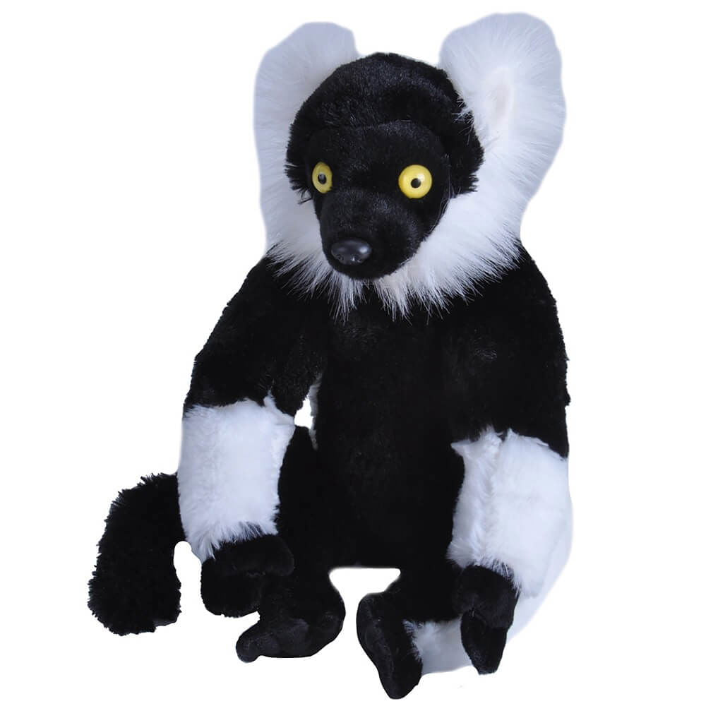12230 Черен И Бял Мек Плюшен Лемур 30См. --- BebeMama