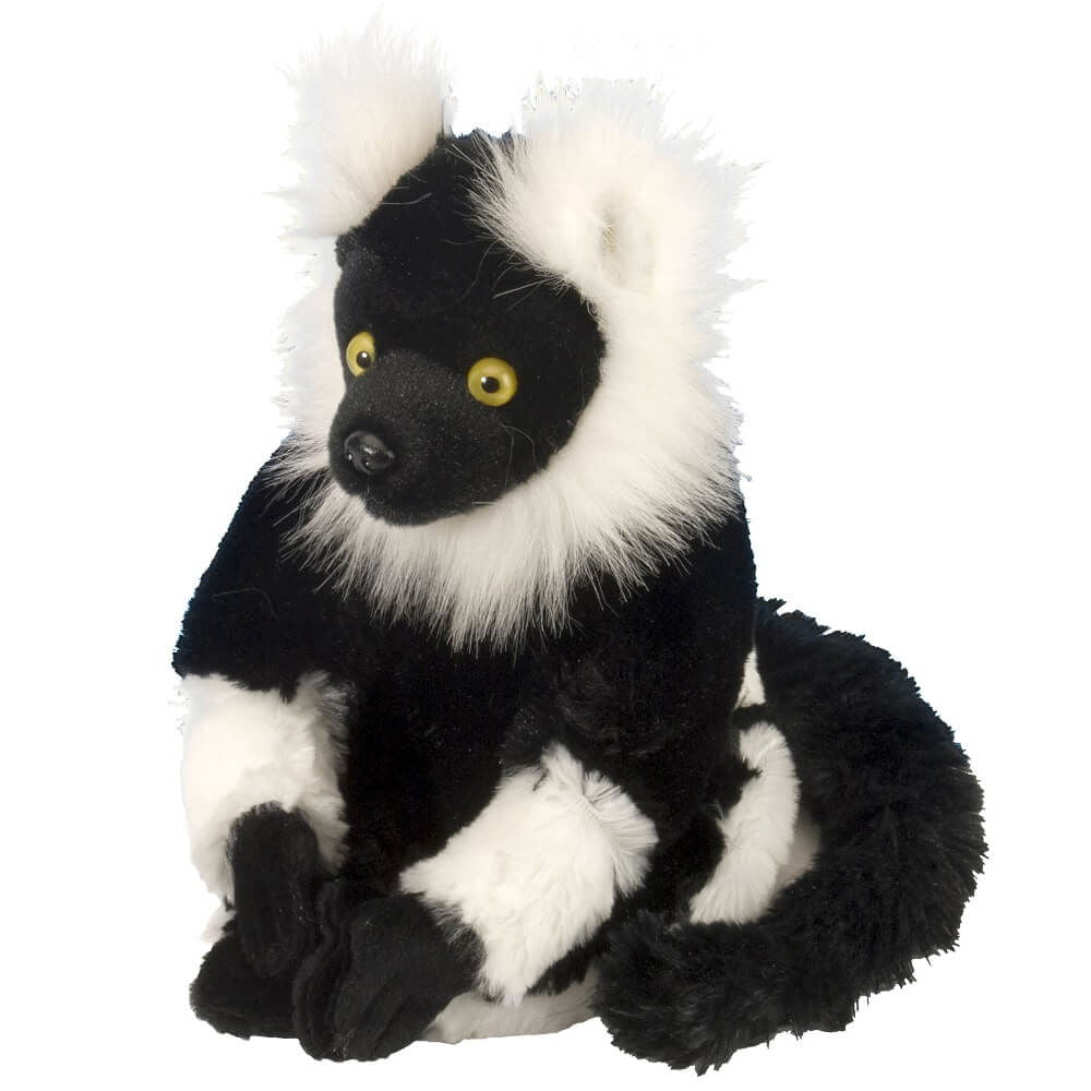 12271 Плюшен Бяло И Черно Лемур --- BebeMama