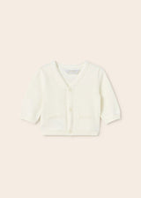 1363 Жилетка Трико Мръсно Бял 12М. --- BebeMama