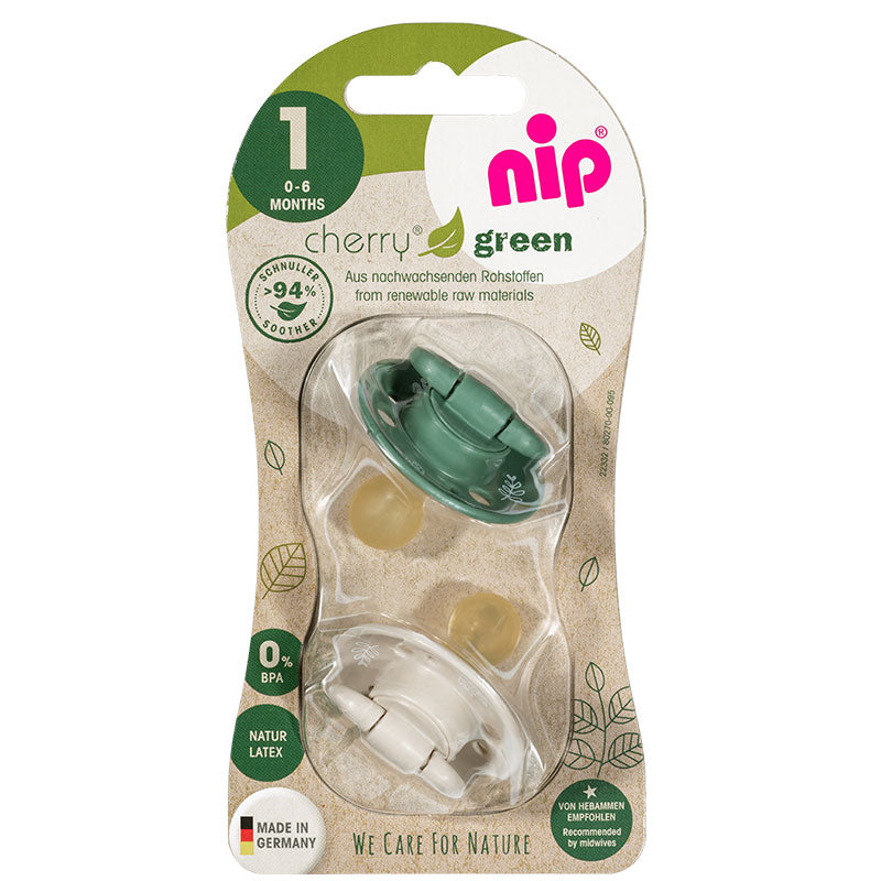 Залъгалка Т.зелен,бежов Green Каучук 0 6m Nip