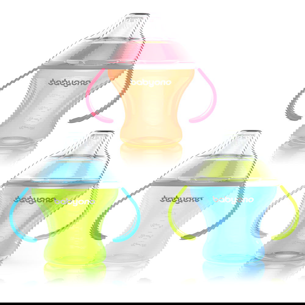 1456 Неразливаща Чаша Мек Накр.Natural 180Мл Жълт --- BebeMama