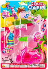 Păpușa Sandy într-o excursie cu scuterul 33X23X6