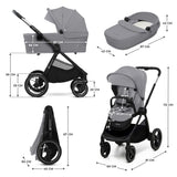 Kinderkraft Бебешка Количка 2В1 Nea 2.0 Platinium Grey