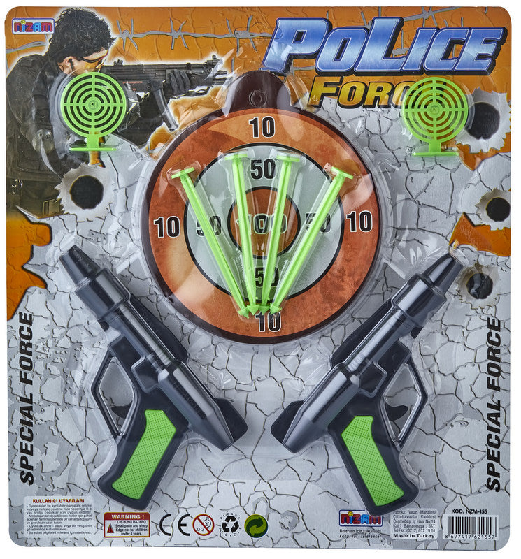 Два Пистолета С Мишени И Меки Стрели 34Х32Х3