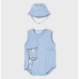 1617 Сукман Без Ръкав И Шапка Светлосин 4-6 --- BebeMama