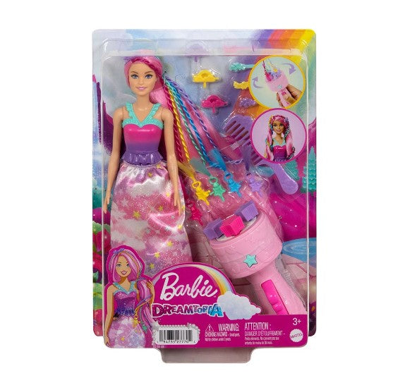 Barbie - Комплект Кукла Барби С Машинка За Плитки И Аксесоари За Прически