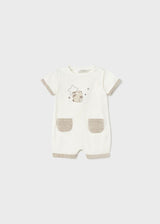 1755 Гащеризон Трико Къс Мръсно Бял 4-6 --- BebeMama