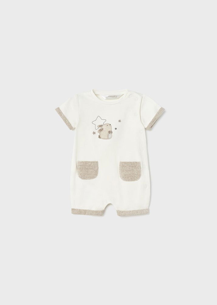 1755 Гащеризон Трико Къс Мръсно Бял 4-6 --- BebeMama