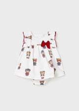 1828 Рокля Щампа Червен 6-9 --- BebeMama