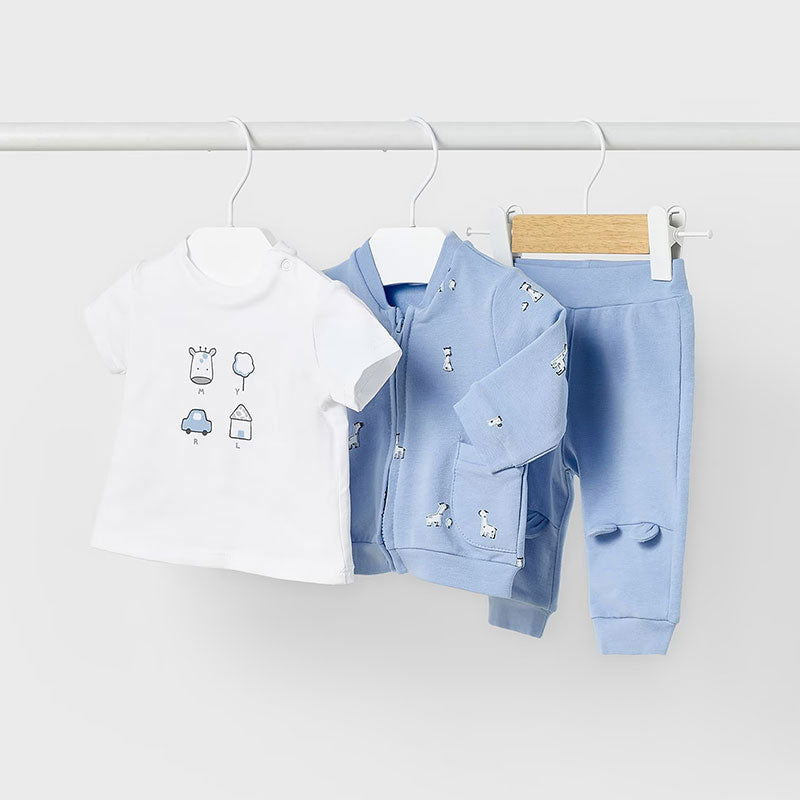 189 Анцуг 3 Части С Тениска Светлосин 1-2 --- BebeMama