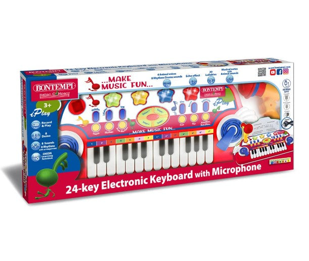Bontempi - Електронен Синтезатор 24 Клавиша С Микрофон
