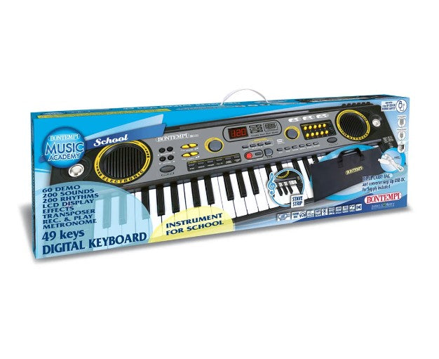 Bontempi - Синтезатор С 49 Клавиша, С Чанта, Адаптор И Usb Кабел
