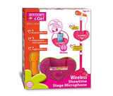 Bontempi - Безжичен Микрофон За Сцена Със Светеща Стойка, Розов