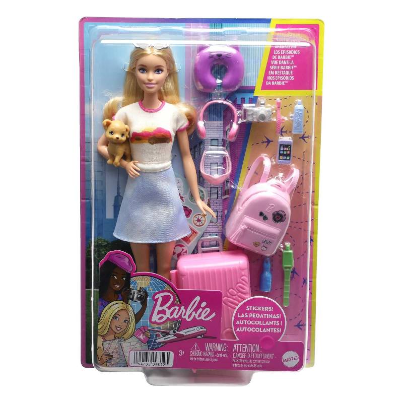 Barbie Travel Malibu Кукла С Аксесоари Mattel