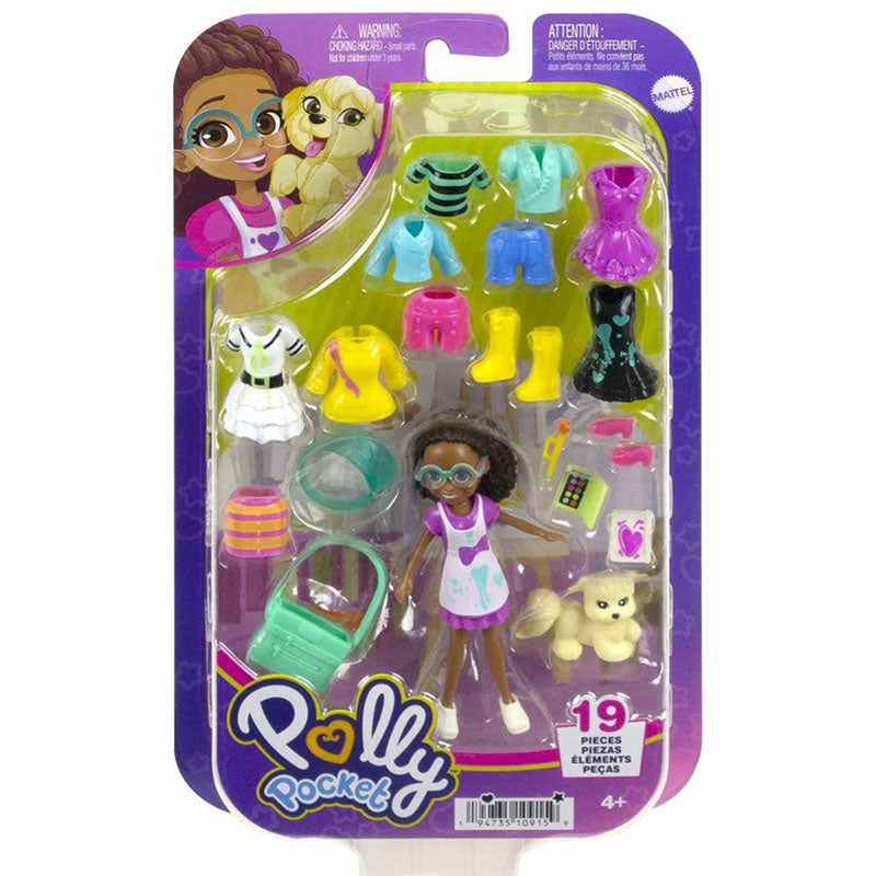 Hkv91 Pp Комплект Painting Кукла С Кученце Mattel