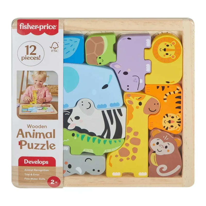 Fisher-Price Állatos Fajáték, 12 db-os