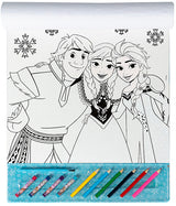 Голям Комплект За Вълшебно Рисуване Фроузен С 20 Листа За Оцветяване, 3 Страници За Рисуване С Вода, 4 Пастела, 6 Молива За Оцветяване ,Стикери И Четка А3