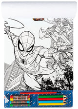КомплектСпайдермен За Вълшебно РисуванеС 20 Листа За Оцветяване, 4 Листа За Рисуване С Вода, 4 Пастела, 4 Молива За Оцветяване,Стикери И Четка А4