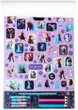 Комплект За Вълшебно Рисуване Фроузен С 20 Листа За Оцветяване, 4 Листа За Рисуване С Вода, 4 Пастела, 4 Молива За Оцветяване,Стикери И Четка А4