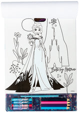 Комплект За Вълшебно Рисуване Фроузен С 20 Листа За Оцветяване, 4 Листа За Рисуване С Вода, 4 Пастела, 4 Молива За Оцветяване,Стикери И Четка А4