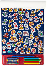 КомплектПау Патрул За Вълшебно РисуванеС 20 Листа За Оцветяване, 4 Листа За Рисуване С Вода, 4 Пастела, 4 Молива За Оцветяване,Стикери И Четка А4