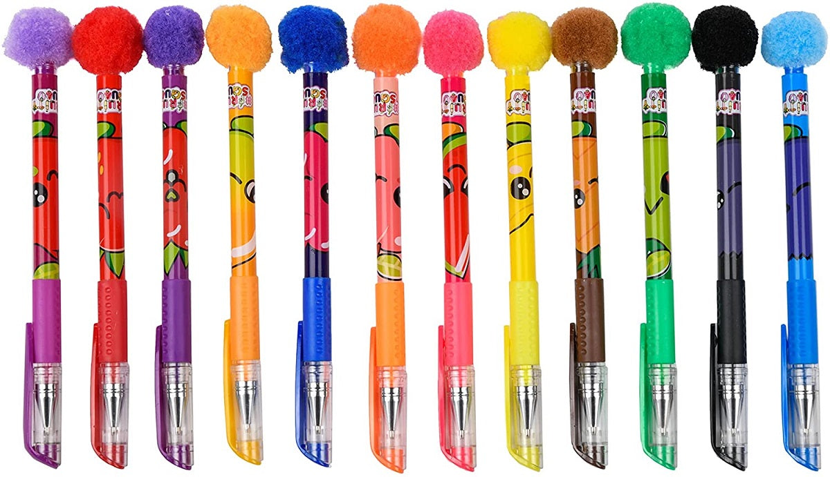 Ароматизирани С Плодови Аромати Гел Химикалки С Помпони 12 Бр 21Х27Х2