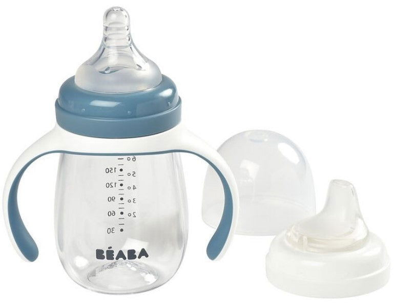 2-В-1 Преходна Неразливаща Чаша 210Мл - Windy Blue --- BebeMama